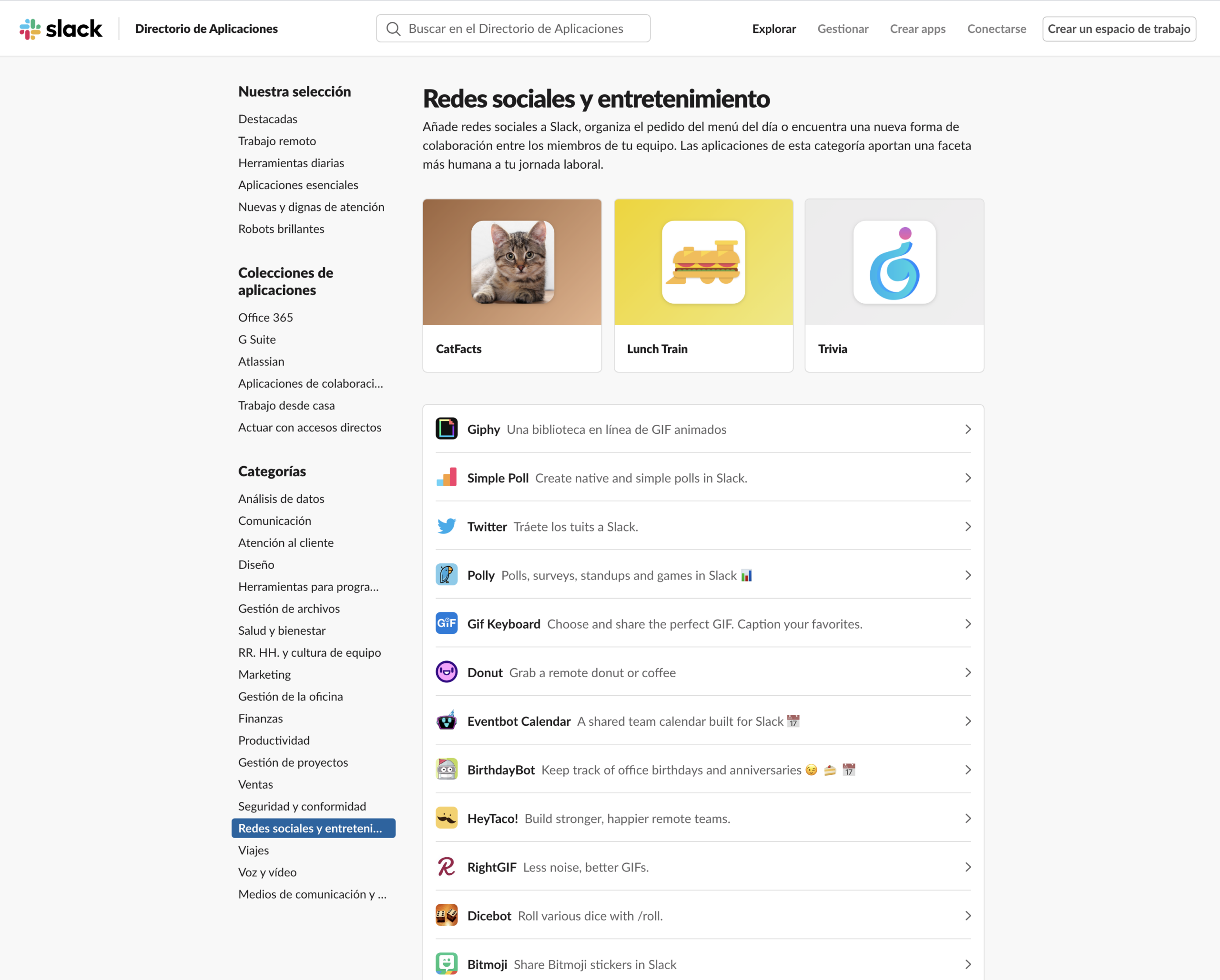 Apps de Slack para que tu equipo se relaje